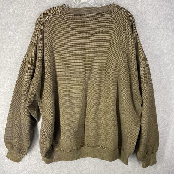 ⛳️ Crabble CS Sportswear Mens XL Tan Black Vintage Golf Sweater 90s ⛳️ - Picture 3 of 9